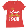 kings are born in 1988 Ladies Fitted T-Shirt