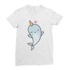 cute kawaii narwhals are cute Ladies Fitted T-Shirt