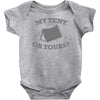 my tent or yours Baby Onesie