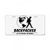 Backpacker Let's Explore The World License Plate