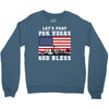 Lets Pray For Vegas, God Bless Crewneck Sweatshirt