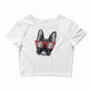 frenchie hipster Crop Top