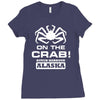 on the crab. Ladies Fitted T-Shirt