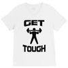 get tough weight lifter lifting gym V-Neck Tee