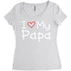 I Love My Papa Women's Triblend Scoop T-shirt
