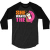 She Wants The D Dunkin Donuts 3/4 Sleeve Shirt