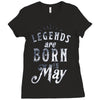 legends are born in may funny Ladies Fitted T-Shirt