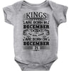 Real Kings Are Born On December 21 Baby Onesie