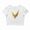 the fly bird   maverick jake paul   gold Crop Top