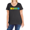 bazinga periodic table funny funny birthday present gift Ladies Curvy T-Shirt