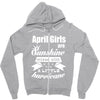 April Girls Are Sunshine Mixed With A Little Hurricane Zipper Hoodie
