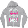lady lift like a boss Zipper Hoodie