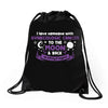 I Love Someone with Gynecologic Cancer to The Moon and Back Drawstring Bags