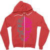 two coloured skull Zipper Hoodie