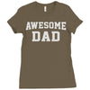 awesome dad Ladies Fitted T-Shirt