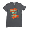 teachers love brains Ladies Fitted T-Shirt