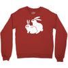 rude, rabbits humping,funny Crewneck Sweatshirt