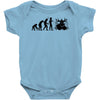 evolution of drummer Baby Onesie