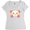 Bacon Egg Skull Women's Triblend Scoop T-shirt