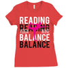 Reading Yoga Wine Balance Ladies Fitted T-Shirt