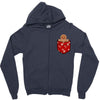 christmas cookie pocket Zipper Hoodie