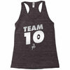 team 10  silver Racerback Tank