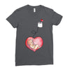 Mom and Baby are Connected to the Heart Ladies Fitted T-Shirt
