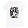 girl snake skull Ladies Fitted T-Shirt