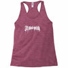 all shall perish logo Racerback Tank