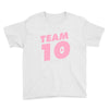 team 10 light pink Youth Tee