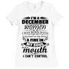 I Am A December Women Ladies Fitted T-Shirt