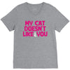 my cat doesn't like you V-Neck Tee