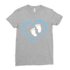 Baby Boy with Heart Any Name Customized Ladies Fitted T-Shirt