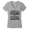 i am too emotionally attached to fictional characters Women's V-Neck T-Shirt