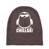 penguin chillax funny new Baby Beanies
