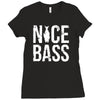 nice bass fishing Ladies Fitted T-Shirt