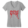 revenge kill xxxtentacion (red) Women's V-Neck T-Shirt