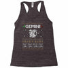 gemini christmas ugly sweater Racerback Tank