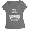 driver picks the music passenger shuts his cakehole Women's Triblend Scoop T-shirt