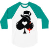 poker hat ace of spades 3/4 Sleeve Shirt