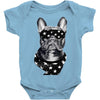bull dog american falg Baby Onesie