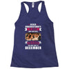 Never Underestimate A Man Who Watches Friends And Was Born in December Racerback Tank