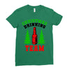christmas drinking team Ladies Fitted T-Shirt