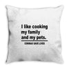 i like cooking Throw Pillow