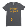Muggle On Board Orange Ladies Fitted T-Shirt