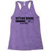 getting drunk please wait Racerback Tank