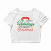 we wish you happy holidays &amp; merry christmas Crop Top
