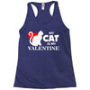 my cat is my valentine (2) Racerback Tank