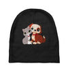 nice cat and dog Baby Beanies