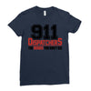 911 dispatcher heroes black logo Ladies Fitted T-Shirt